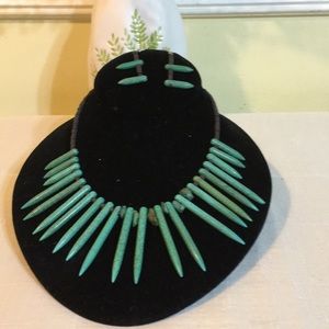 Faux Necklace w/ Earrings